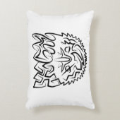 白黒の部族のワシ アクセントクッション (正面(垂直))