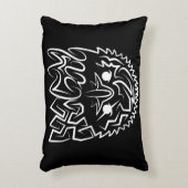 白黒の部族のワシ アクセントクッション (正面(垂直))