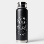 白黒の部族のワシ ウォーターボトル (背面)