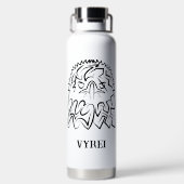 白黒の部族のワシ ウォーターボトル (背面)