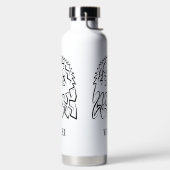 白黒の部族のワシ ウォーターボトル (左面)