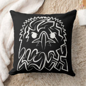 白黒の部族のワシ クッション (ブランケット)