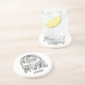 白黒の部族のワシ コースター (側面)