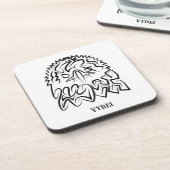 白黒の部族のワシ コースター (左側)