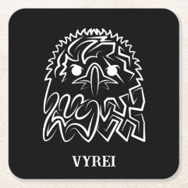 白黒の部族のワシ スクエアペーパーコースター
