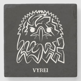 白黒の部族のワシ ストーンコースター