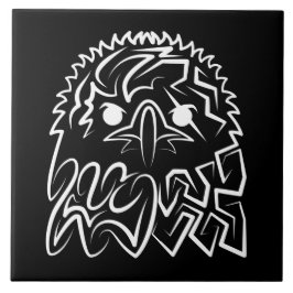 白黒の部族のワシ タイル