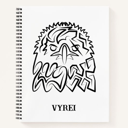 白黒の部族のワシ ノートブック (正面)