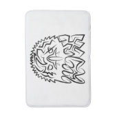 白黒の部族のワシ バスマット (正面縦)