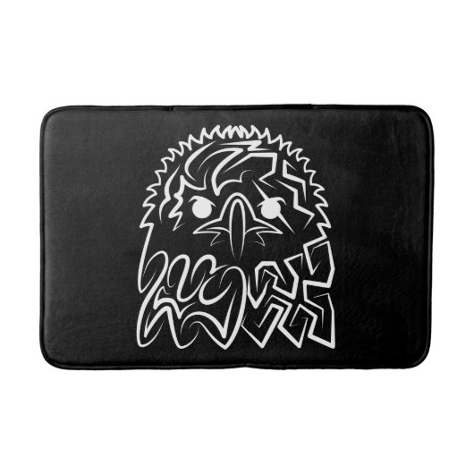 白黒の部族のワシ バスマット (正面)