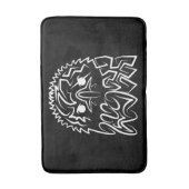 白黒の部族のワシ バスマット (正面縦)