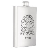 白黒の部族のワシ フラスク (右)