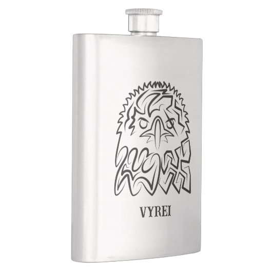 白黒の部族のワシ フラスク (右)