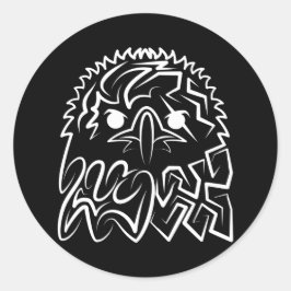 白黒の部族のワシ ラウンドシール