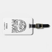 白黒の部族のワシ ラゲッジタグ (正面横)