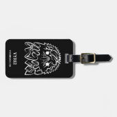 白黒の部族のワシ ラゲッジタグ (正面横)