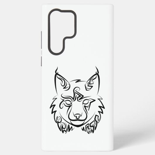 白黒の部族の山猫 SAMSUNG GALAXYケース (裏面)