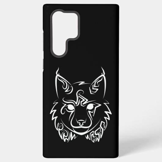 白黒の部族の山猫 SAMSUNG GALAXYケース (裏面)