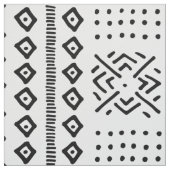 白黒の部族の幾何学的パターン ファブリック (見本)