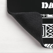 白黒の部族の幾何学的パターン マウスパッド (コーナー)