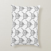 白黒の部族の白素晴らしサメ アクセントクッション (裏面(縦))