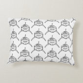 白黒の部族の白素晴らしサメ アクセントクッション (裏面)