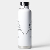 白黒の部族の白素晴らしサメ ウォーターボトル (右面)