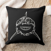 白黒の部族の白素晴らしサメ クッション (ブランケット)