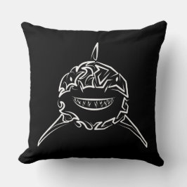 白黒の部族の白素晴らしサメ クッション