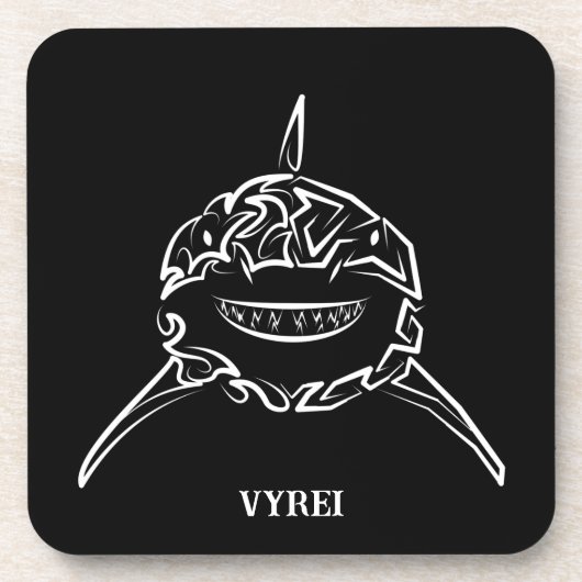 白黒の部族の白素晴らしサメ コースター (正面)