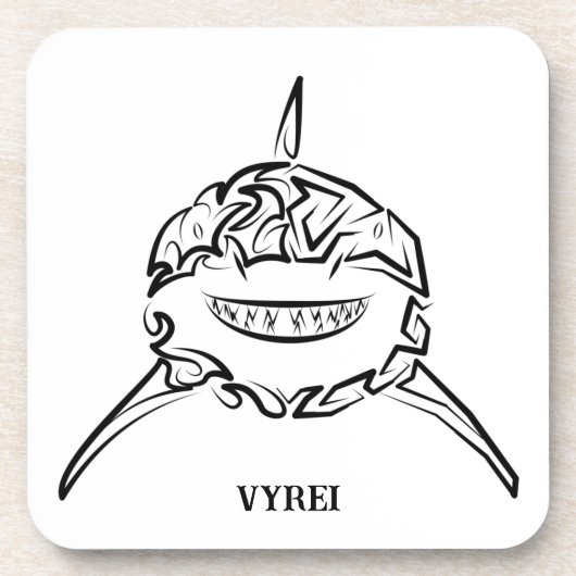 白黒の部族の白素晴らしサメ コースター (正面)