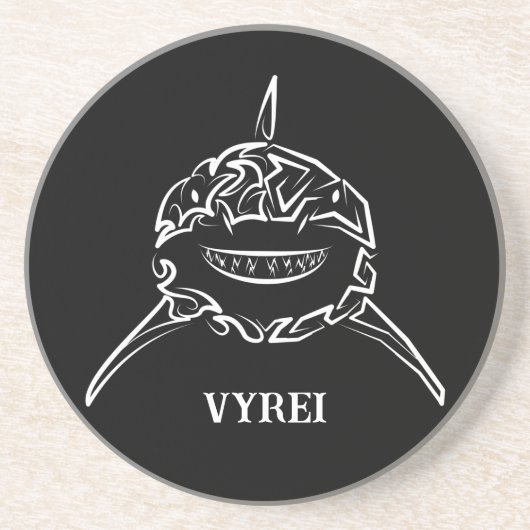 白黒の部族の白素晴らしサメ コースター (正面)