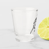 白黒の部族の白素晴らしサメ ショットグラス (左)