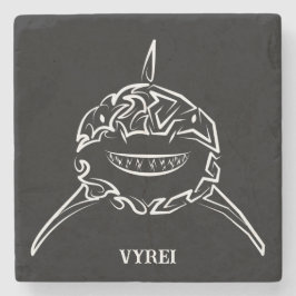 白黒の部族の白素晴らしサメ ストーンコースター