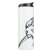 白黒の部族の白素晴らしサメ タンブラー (回転左)