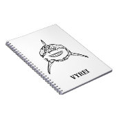 白黒の部族の白素晴らしサメ ノートブック (右側)