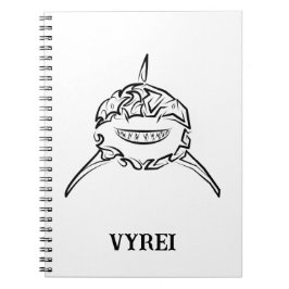 白黒の部族の白素晴らしサメ ノートブック