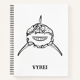 白黒の部族の白素晴らしサメ ノートブック