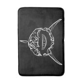 白黒の部族の白素晴らしサメ バスマット (正面縦)