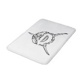 白黒の部族の白素晴らしサメ バスマット (アングル)