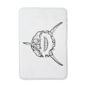 白黒の部族の白素晴らしサメ バスマット (正面縦)