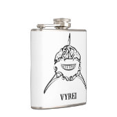 白黒の部族の白素晴らしサメ フラスク (右)