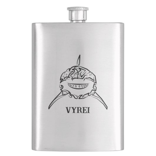 白黒の部族の白素晴らしサメ フラスク (正面)