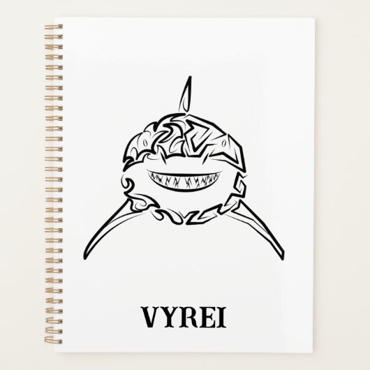 白黒の部族の白素晴らしサメ プランナー手帳 (正面)