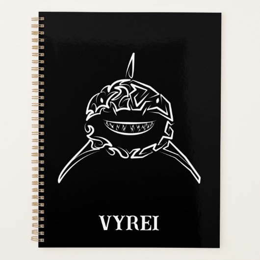 白黒の部族の白素晴らしサメ プランナー手帳 (正面)