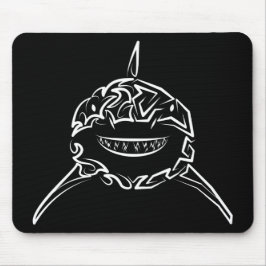 白黒の部族の白素晴らしサメ マウスパッド