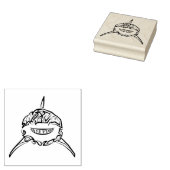 白黒の部族の白素晴らしサメ ラバースタンプ (押印)