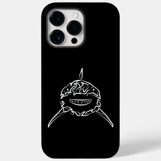 白黒の部族の白素晴らしサメ Case-Mate iPhoneケース (裏面)