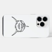 白黒の部族の白素晴らしサメ iPhoneケース (裏面横)