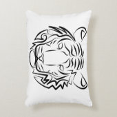 白黒の部族の虎 アクセントクッション (正面(垂直))